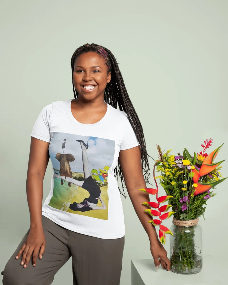 Camiseta con reproducción de obra de Fenik Collage
